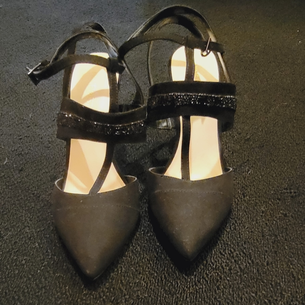 Nine West Bedazzled Banded Pointy Toe Pumps